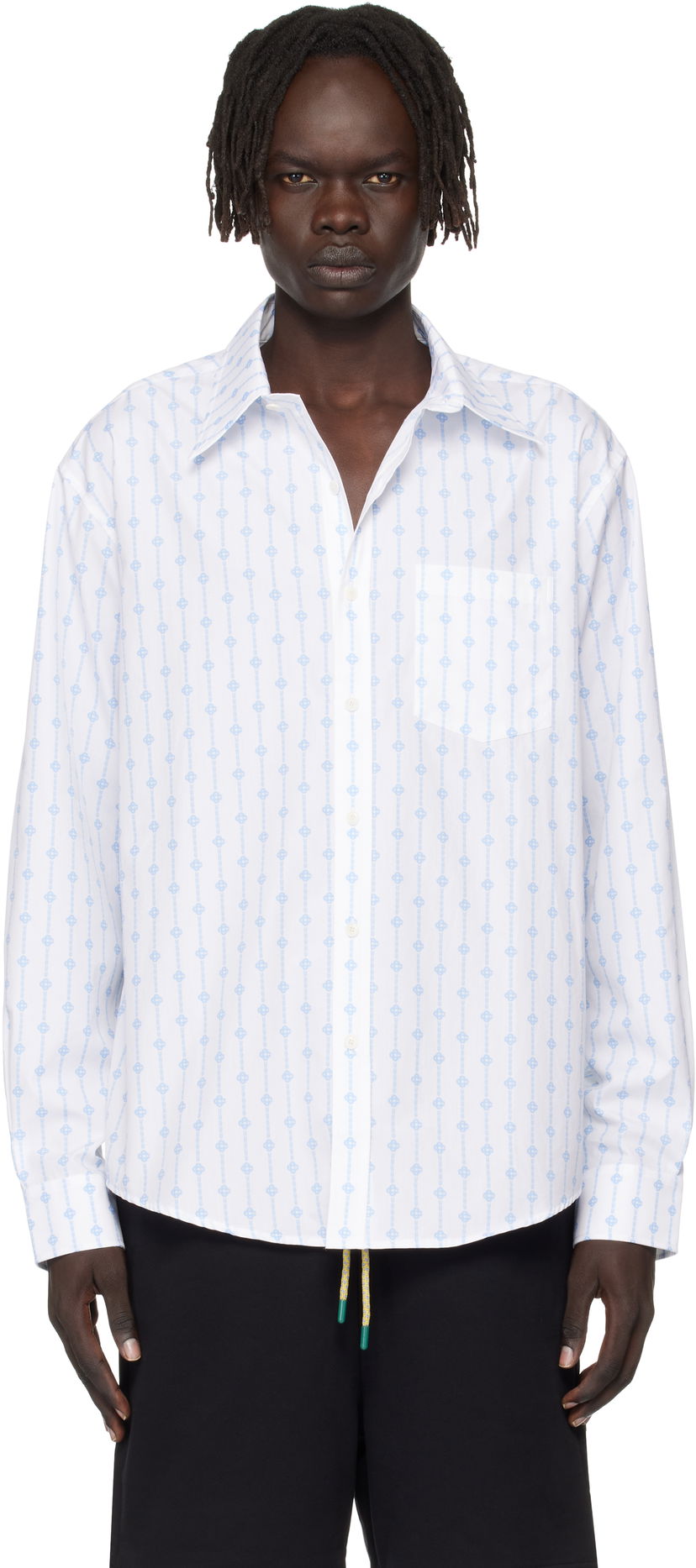 Košulja Casablanca Casablanca Monogram Oxford Shirt Bijela | MPF25-SH-155-01