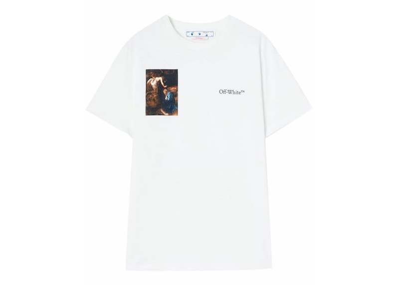 Majica kratkih rukava Off-White Caravaggio Lute Slim S/S T-Shirt White Bijela | OMAA027S22JER0010110