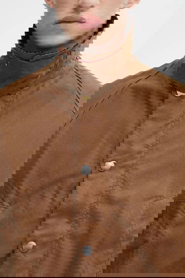 Jakna Barbour Paul Smith OS Bedale Wax Jacket with Red Snap Tab and Corduroy Collar Smeđa | MWX2515TA51, 4