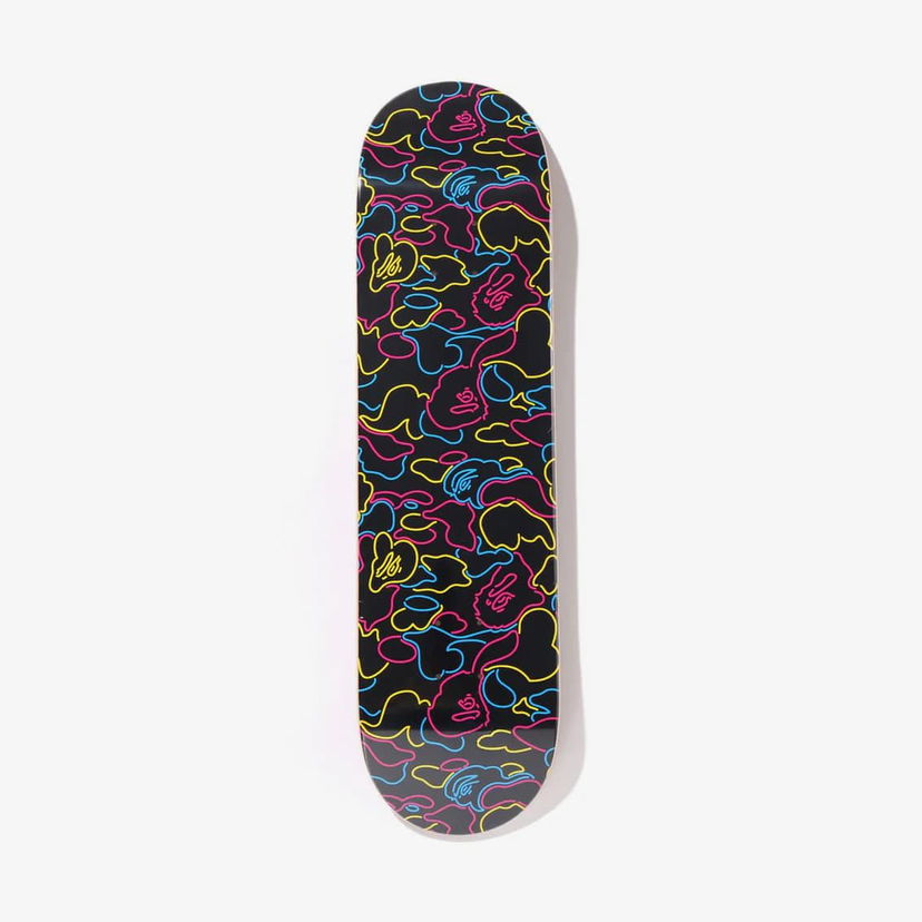 Skateboard daske BAPE A BATHING APE Neon Camo Skateboard Crna | 001GDL301046MBLK