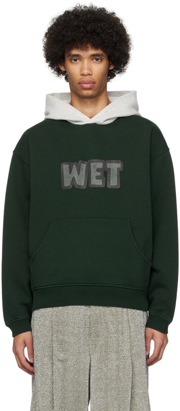 Dukserice ERL ERL 'Wet' Print Hoodie Zelena | ERL08T033