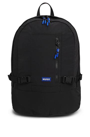 Ruksak BOSS HUGO Backpack with Adjustable Straps and Logo Badge Crna | 50547604