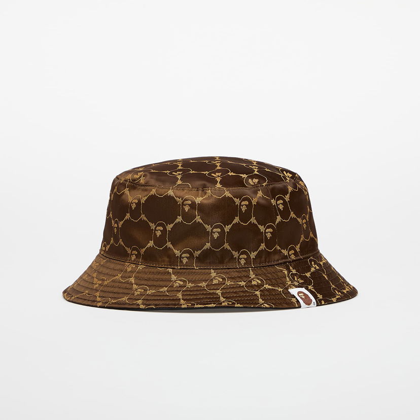 Šešir BAPE A BATHING APE College Monogram Reversible Bucket Hat Smeđa | 001HTL301305MBLK