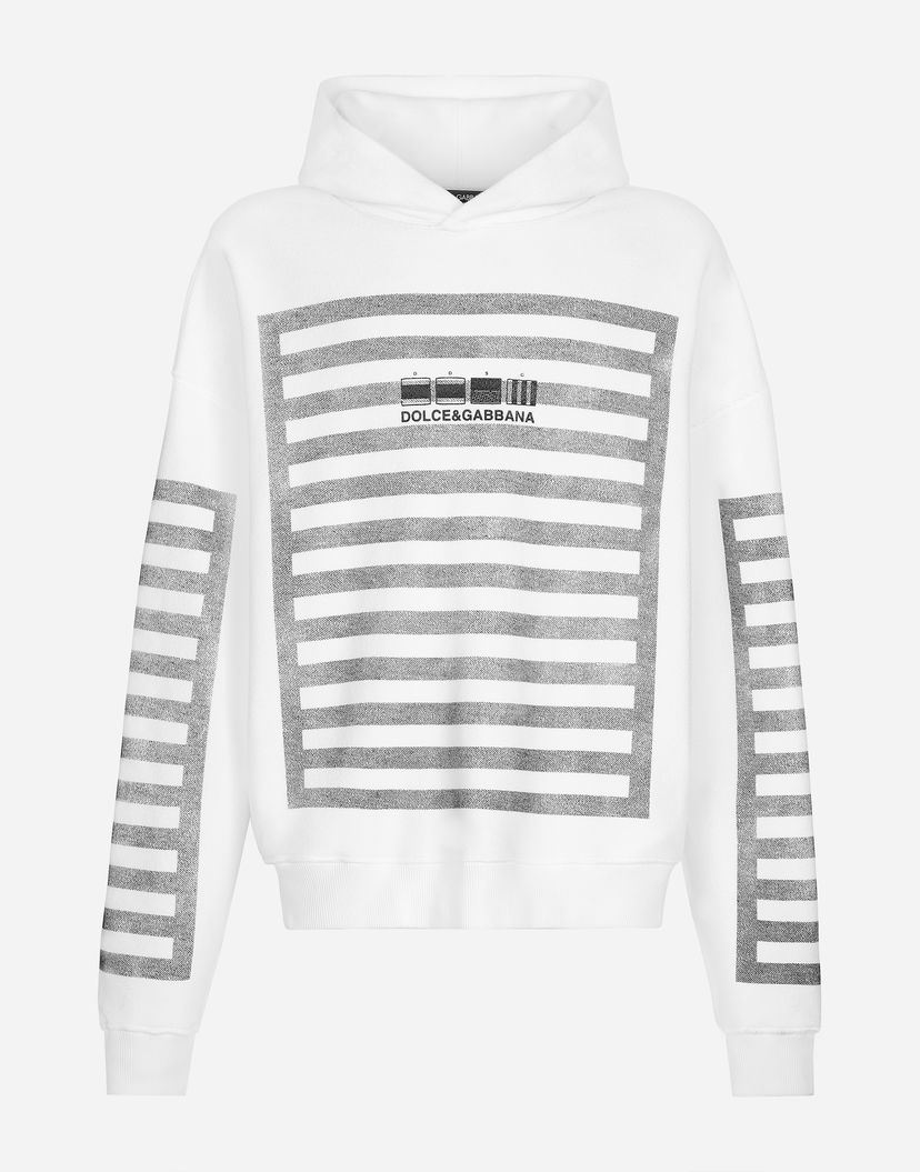 Dukserice Dolce & Gabbana Hoodie With Marina Print Bijela | G9AJATG7K4TW0800