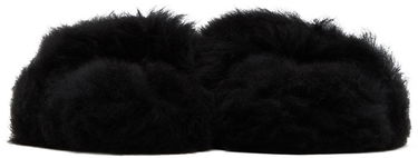 Odjeća Yves Salomon Yves Salomon Toscana Fur Slippers Crna | 24W23WAA342XXTOSX, 1