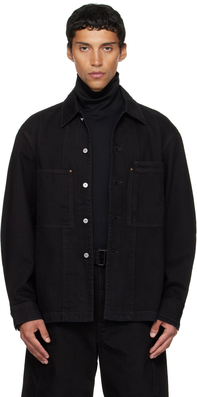 Košulja LEMAIRE Lemaire Workwear Denim Overshirt Crna | OV1024 LD1064