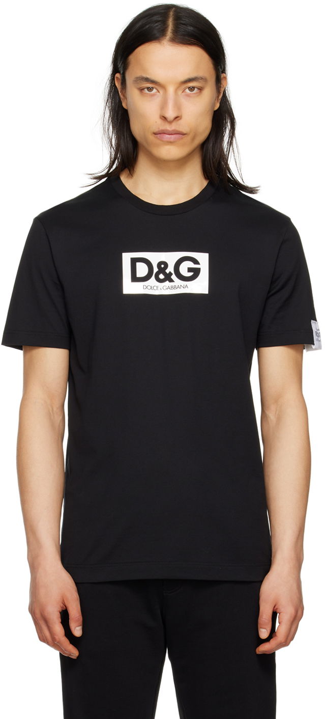 Majica kratkih rukava Dolce & Gabbana Black Printed T-Shirt Crna | G8QI4TFU7EQ