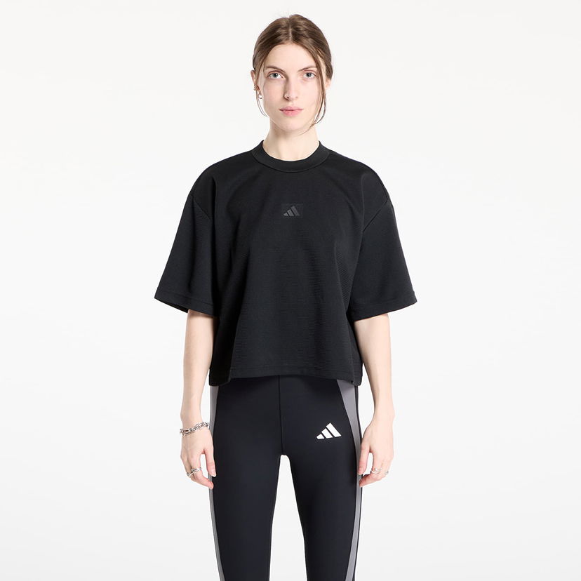 Majica kratkih rukava adidas Performance Yoga Motion Waffle T-Shirt Crna | JM4474