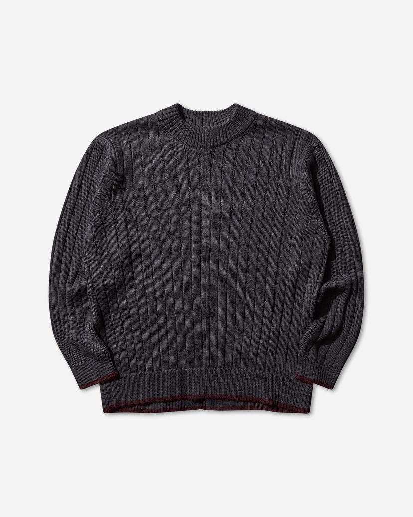Džemper GR10K Rib Crew Neck Workwear Sweater Siva | CGB41207CZ62 62