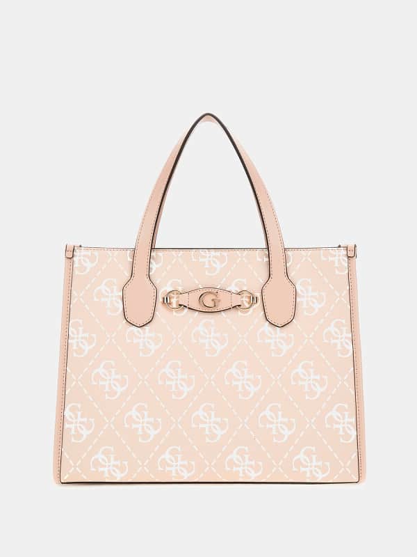 Tote bag GUESS Izzy 4G Logo Tote Bag Bež | HWOQ8654220