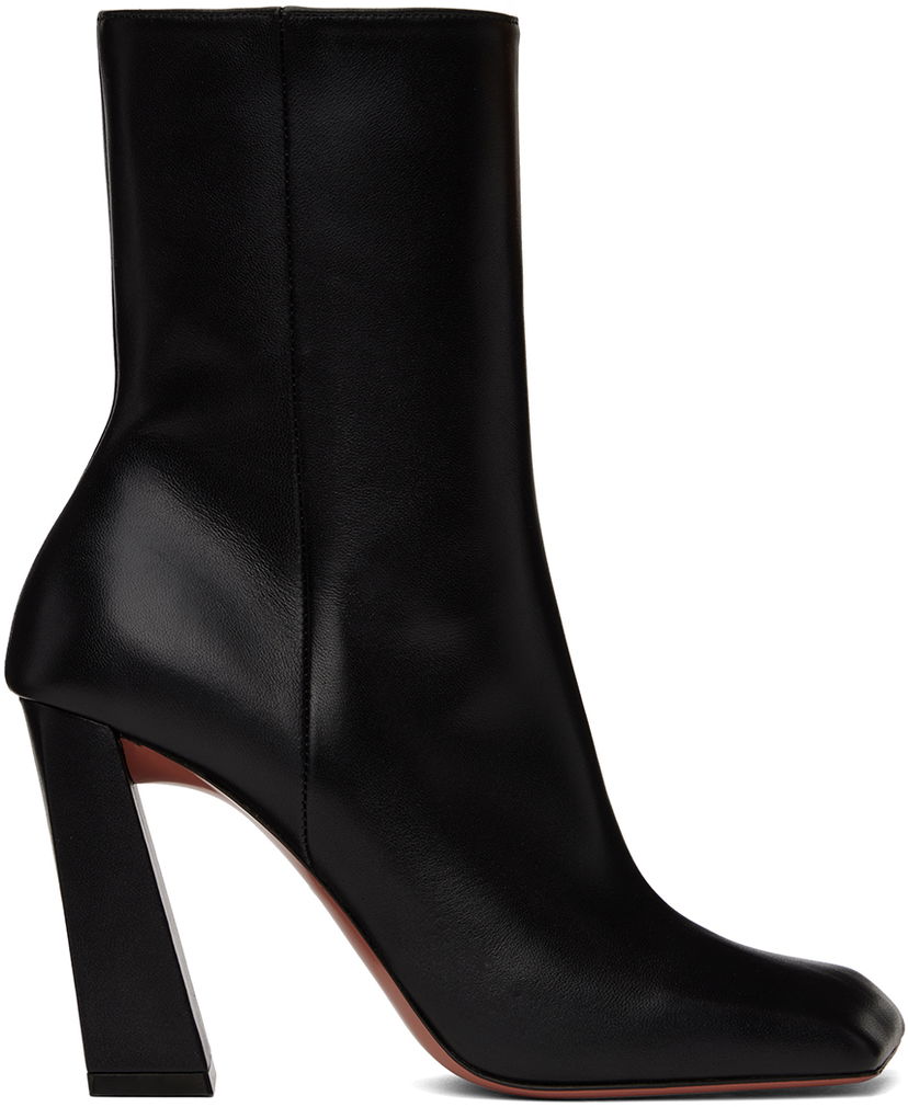 Njega cipela Amina Muaddi Amina Muaddi Marine Boots Crna | MARINE BOOTIE BLOCK HEEL NAPPA