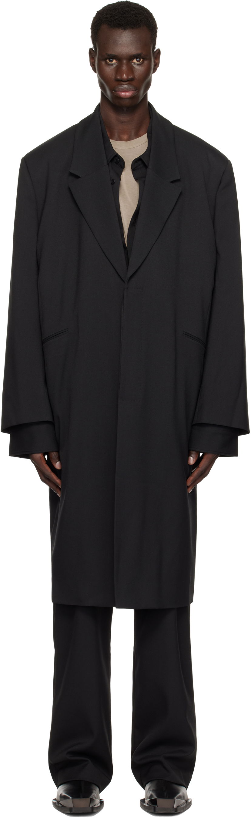 Kaputi Entire Studios Entire Studios Single Breasted Coat Crna | ES2686BW