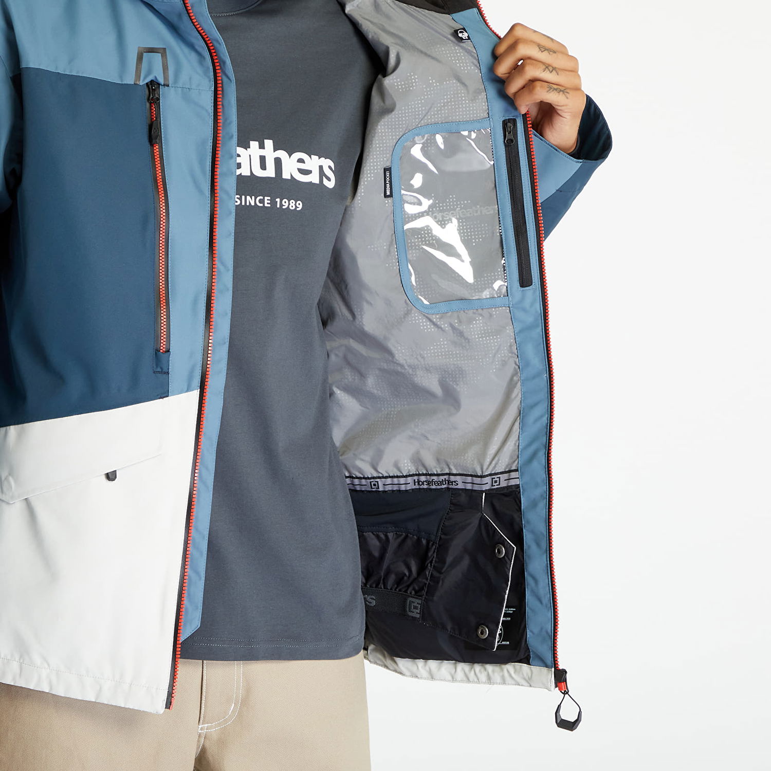 Jakna Horsefeathers Halen II Shell Jacket Plava | OM302G, 1