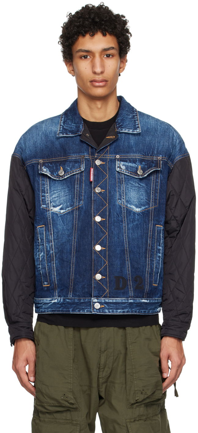 Jakna DSQUARED2 Dsquared2 Dropped Shoulder Denim Jacket Plava | S74AM1348_S30309