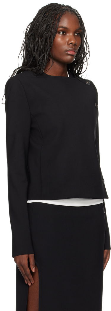 Jakna Courrèges Buttoned Tailored Jacket Crna | 424CVE102WO0113, 1
