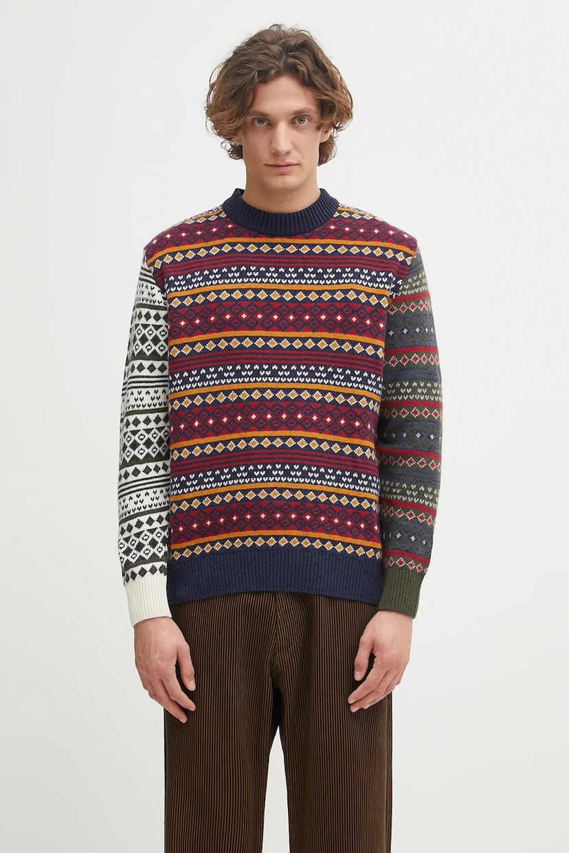 Džemper Barbour Barbour Patchwork Fair Isle Crew Neck Sweater Višebojno | MKN1651NY31