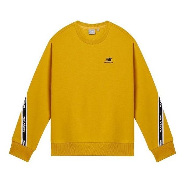 Dukserice New Balance Crew Neck Pullover with Logo Tape Žuta | NCA3N512-MY, 0