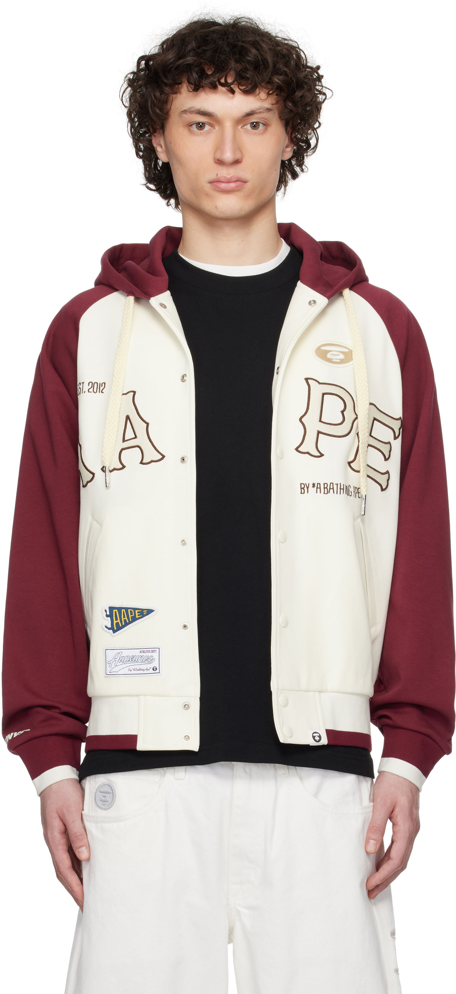 Bomber jakna AAPE by A Bathing Ape AAPE by A Bathing Ape Main Zip Up Hoodie Jacket Crvena | AAPSWMC323XXNIVX, 0