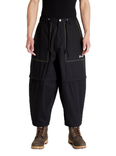 Hlače Pleasures Lecture Zip Off Pant Crna | P23SU026 BLACK