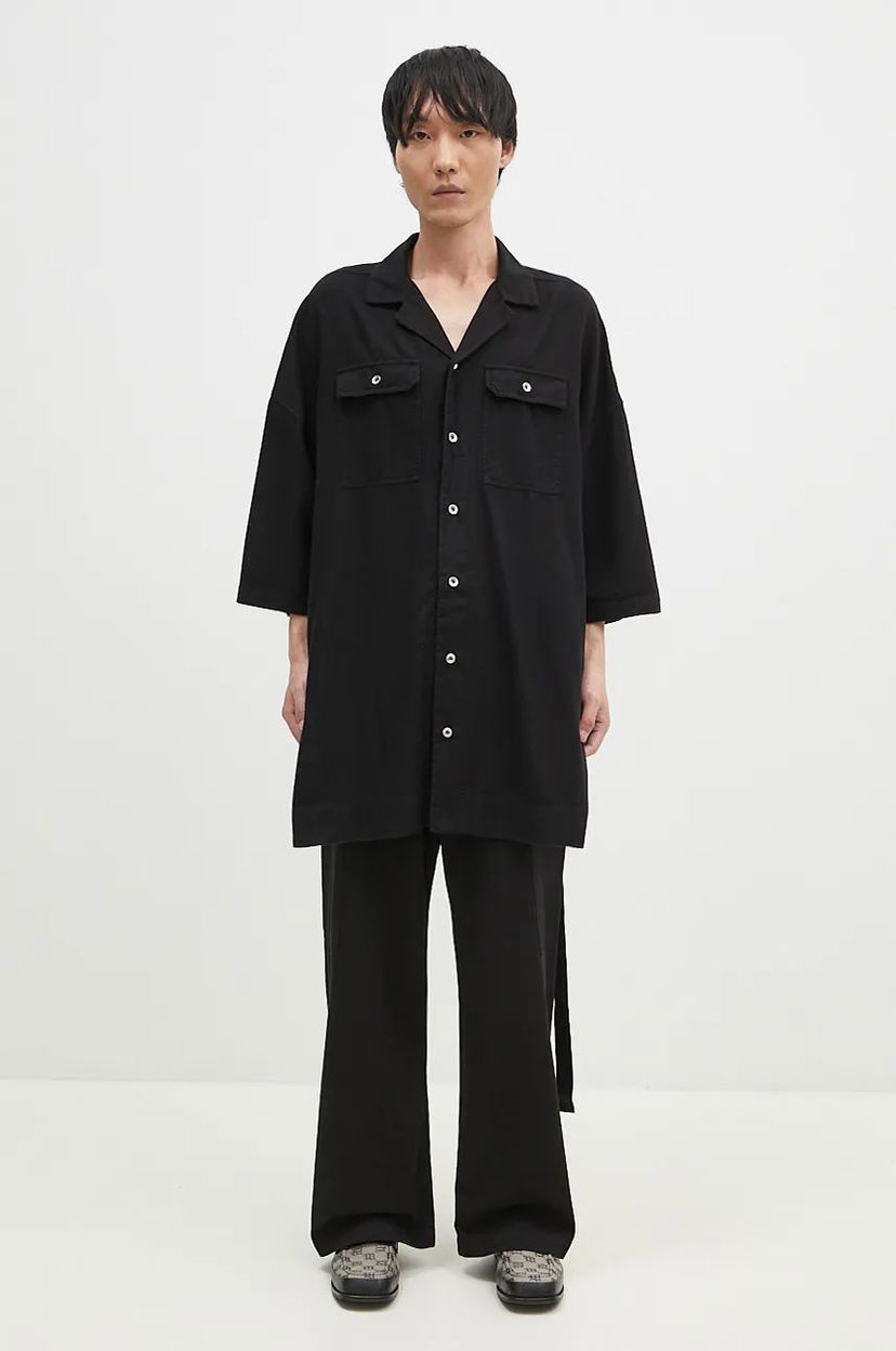 Košulja Rick Owens Relaxed Fit Shirt Crna | DU02D2290.CFL