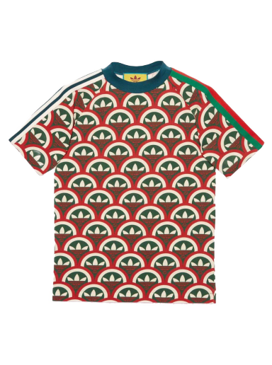 Majica kratkih rukava Gucci adidas x Trefoil Print T-Shirt Crvena | 692114 XJEMK 6208