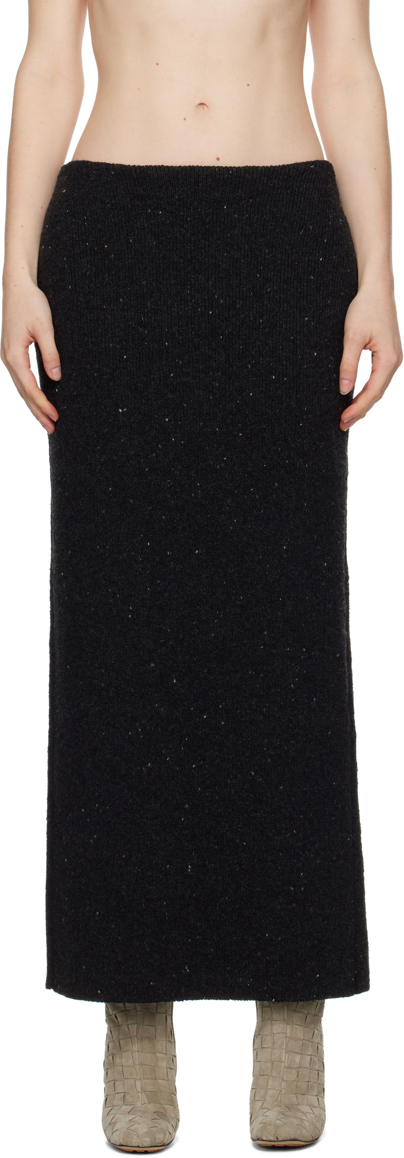 Suknja Bottega Veneta Wool Maxi Skirt Crna | 801950 V4TK0
