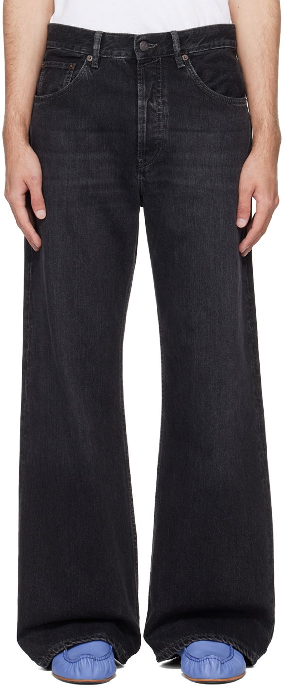 Jeans Acne Studios Loose-Fit Jeans Crna | B00363-