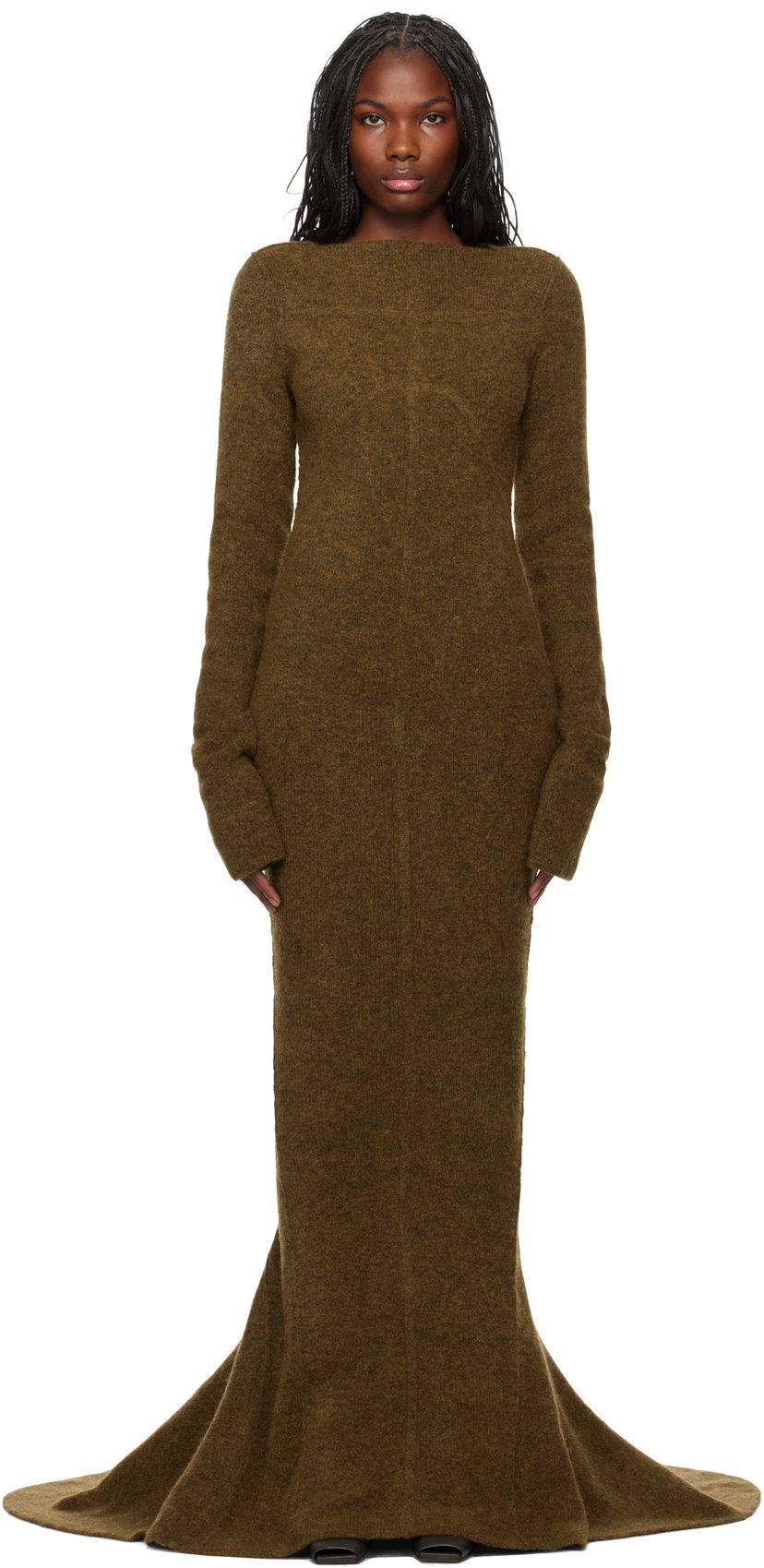 Haljina Rick Owens Maxi Dress Smeđa | RO02D3688 KWPL