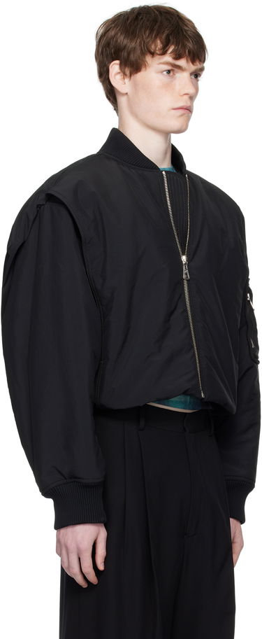 Bomber jakna Jean Paul Gaultier Jean Paul Gaultier 'The Hooded' Bomber Jacket Crna | 25/03-U-OU005-W007-00, 1