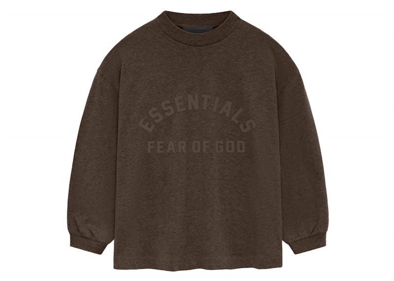Džemper Fear of God Fear of God Essentials Core Collection Kids Long Sleeve T-Shirt Smeđa | 785SU241022K