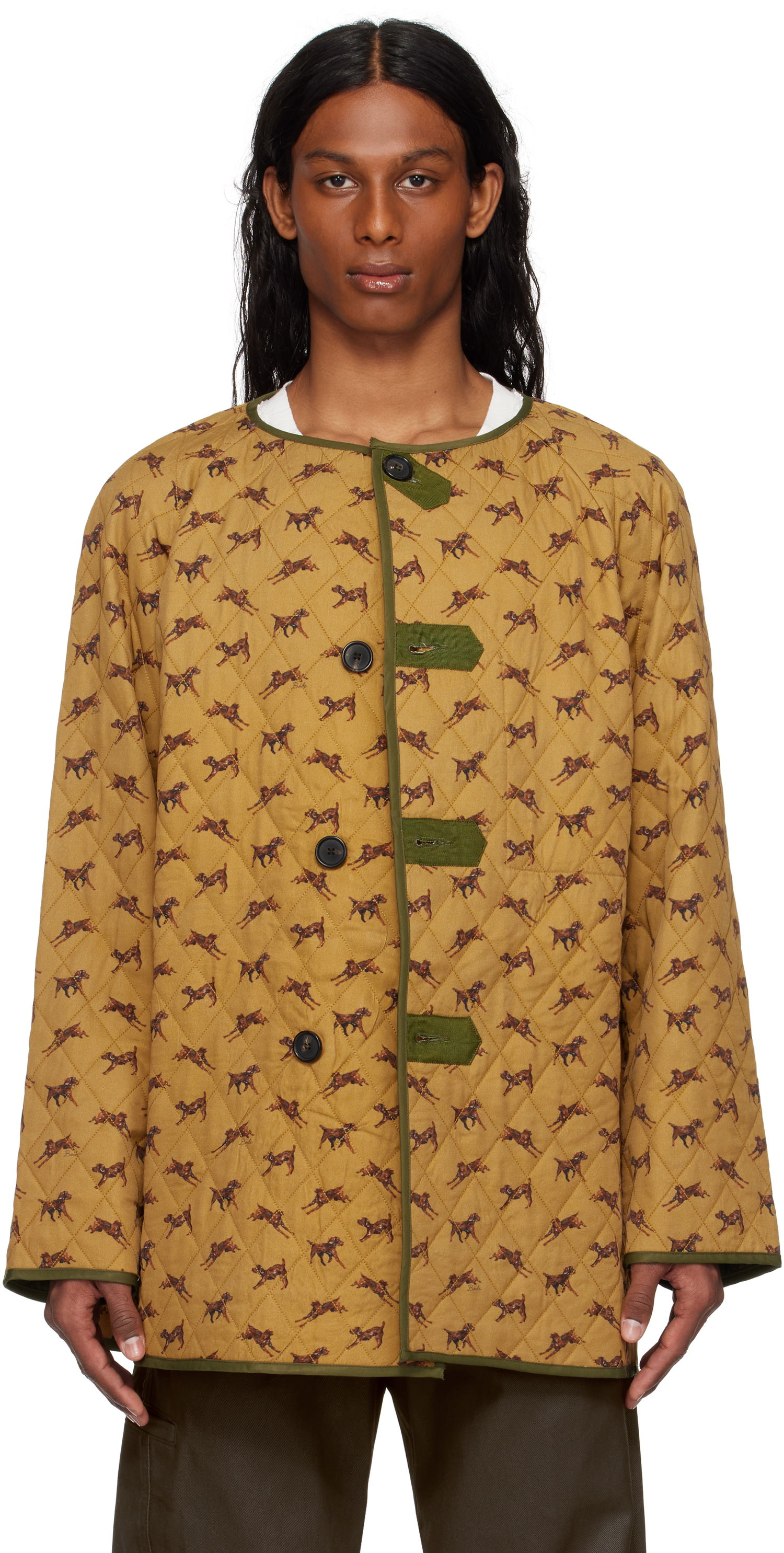 Pernata jakna Bode Bode Crittendon Reversible Liner Coat Žuta | MRS25OW011, 0