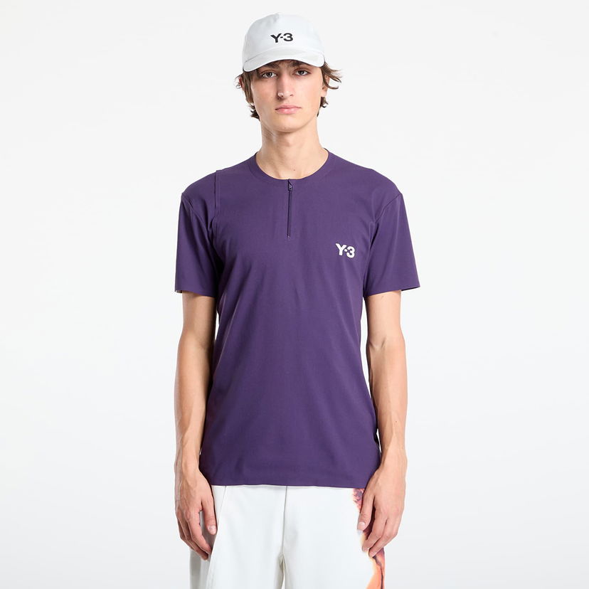 Majica kratkih rukava Y-3 Y-3 Zip T-Shirt Ljubičasta | JN2992
