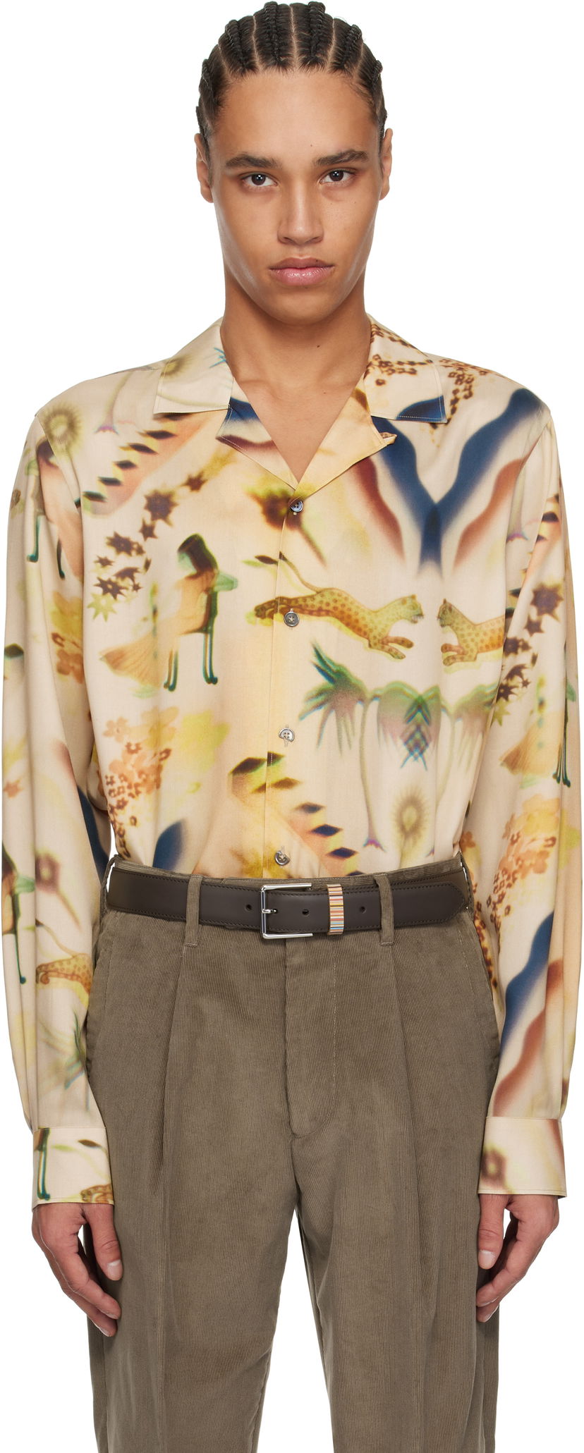 Košulja Paul Smith Paul Smith Lumiere Print Shirt Bež | M1R-387Z-P02576-60