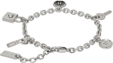 Narukvica Marc Jacobs Marc Jacobs Charm Bracelet with Buttons, Lock, Key and Logo Tag Metalik | 2R4JBR001J41, 1