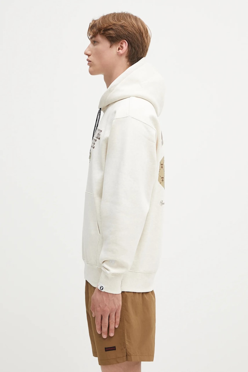 Dukserice AAPE by A Bathing Ape AAPE Basic Hoodie with Print Bijela | AAPSWMB342XAN, 1