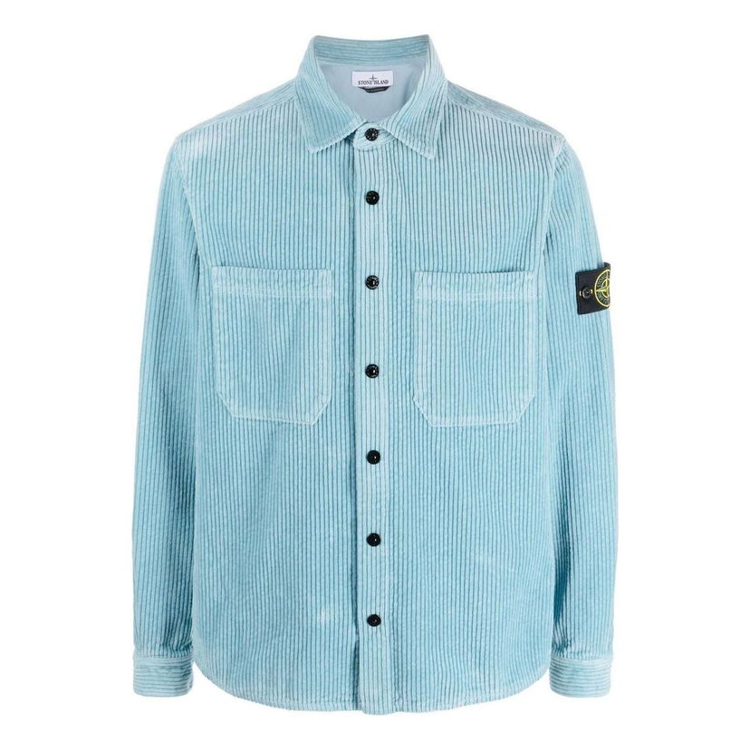 Košulja Stone Island Corduroy Overshirt Plava | 791511311-V0041