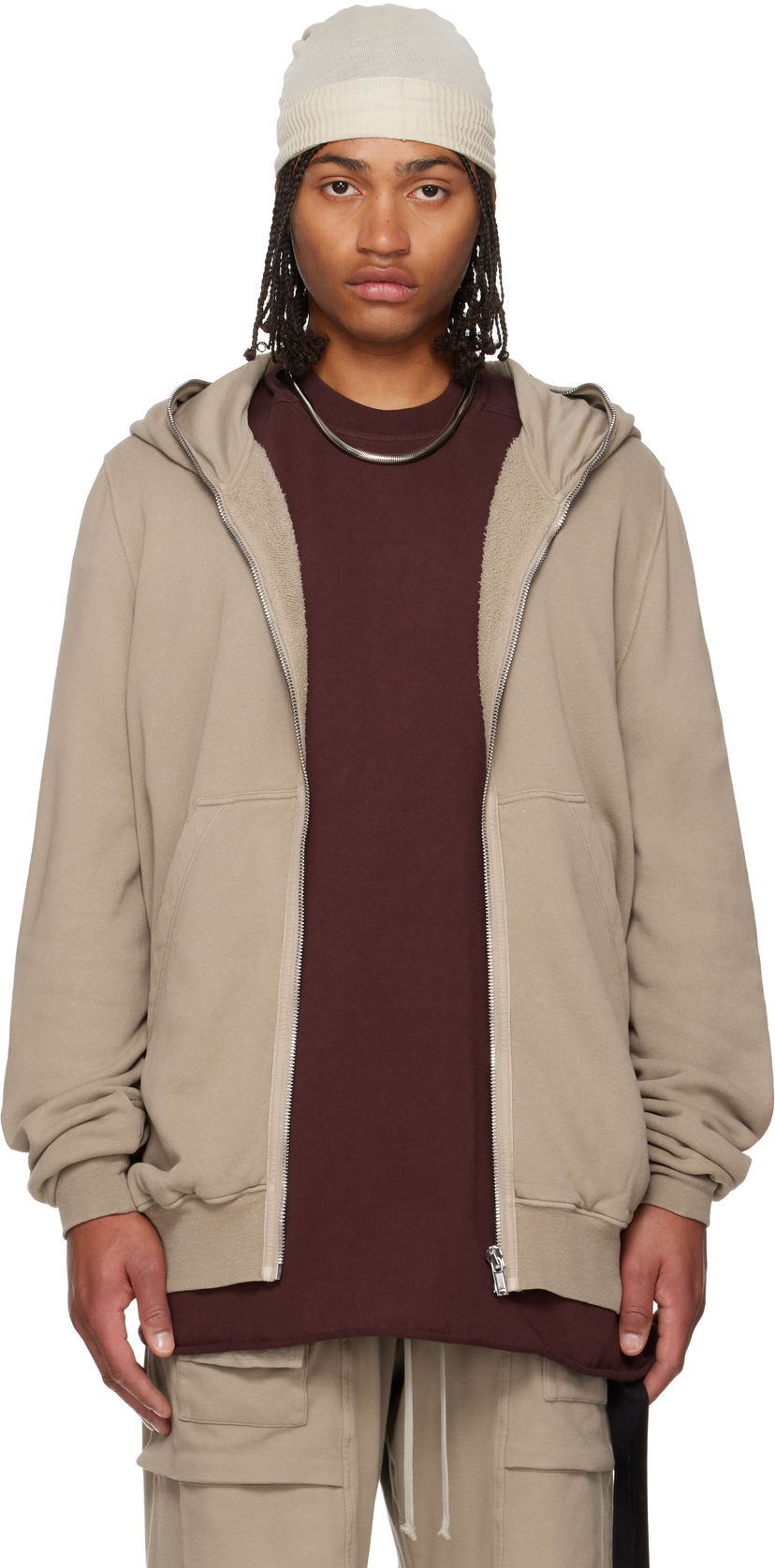 Dukserice Rick Owens DRKSHDW Concordians Jumbo Hoodie Bež | DU02E7283 FSL