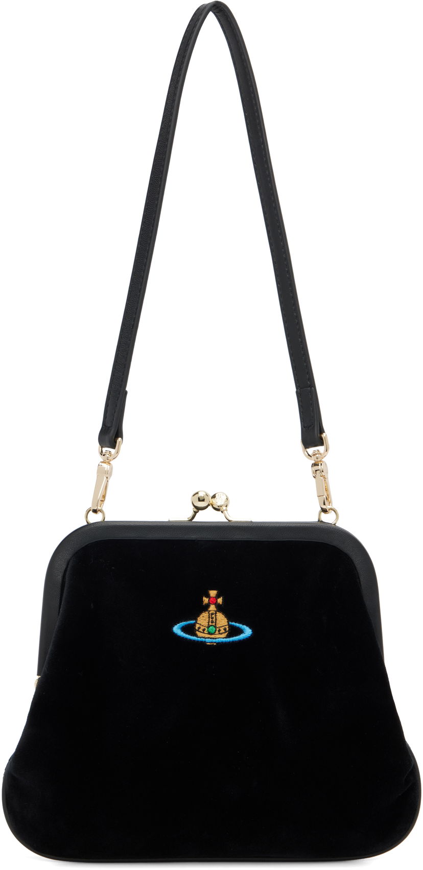 Novčanik Vivienne Westwood Vivienne Westwood Vivienne Velvet Clutch Crna | 4B01000IW-W00ZL-