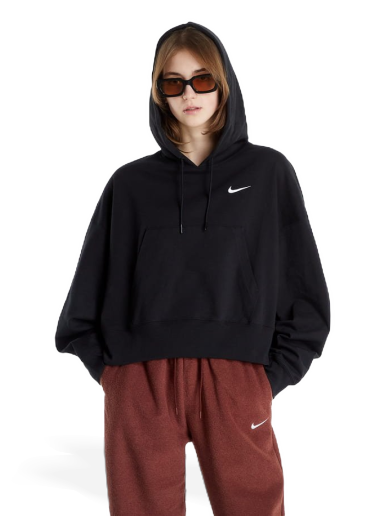 Dukserice Nike NSW Oversized Jersey Pullover Hoodie Crna | DM6417-010