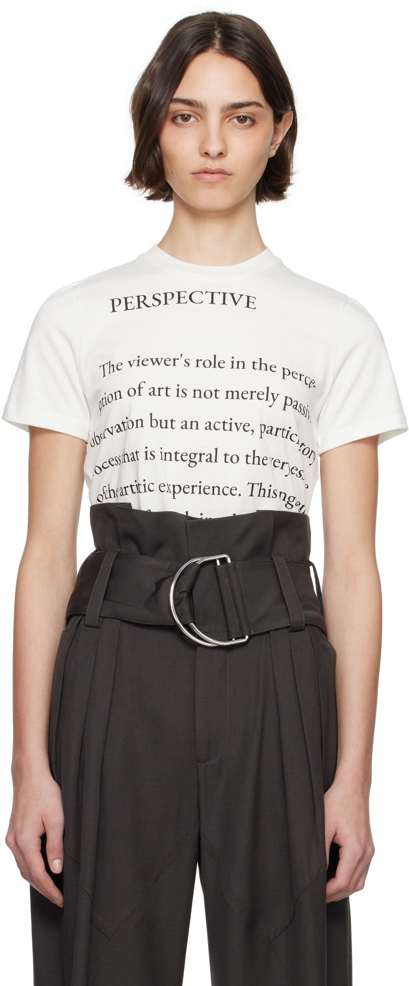 Majica kratkih rukava JW Anderson JW Anderson Text Print T-Shirt Bijela | JT0294-PG1510