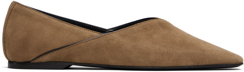 Odjeća TOTEME TOTEME Everyday Suede Ballerina Flats Smeđa | 253-WAS2759-LE0071