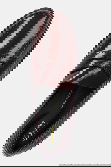 Tenisice i cipele Clarks Originals Straven Edge Leather Loafers with Flat Heel Tamnocrvena | 26184847, 3