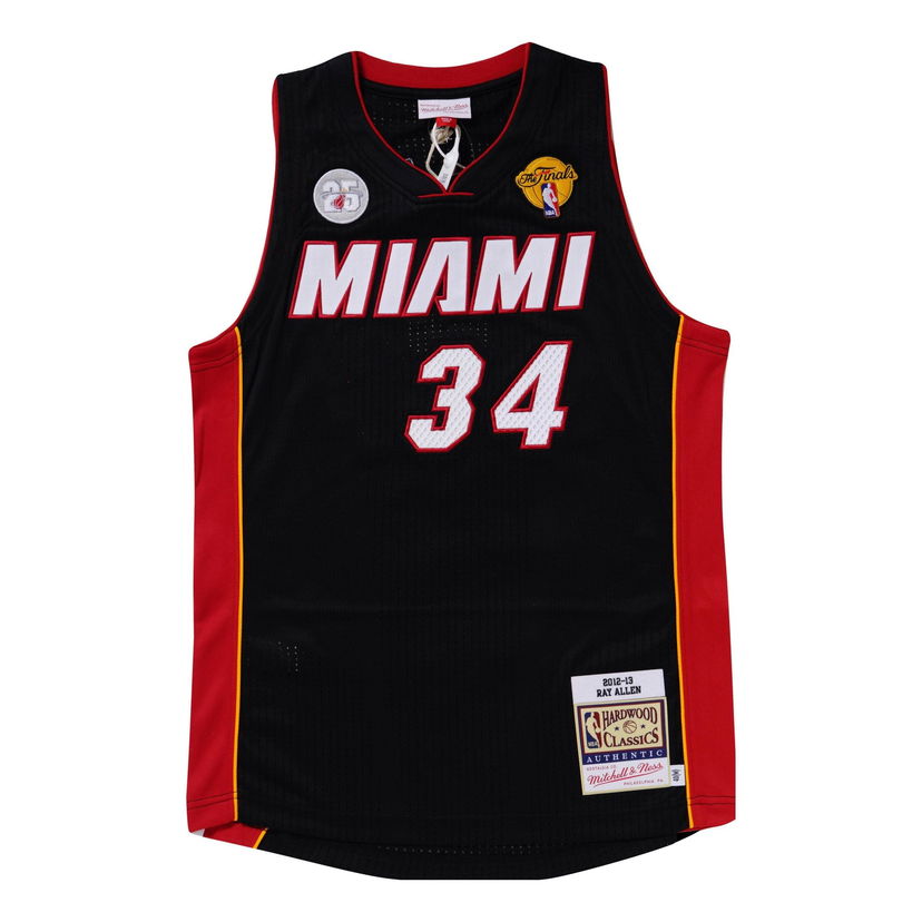 Dres Mitchell & Ness Authentic Miami Heat Ray Allen 2012-13 Jersey Crna | AJY44943-MHE12RALBLCK