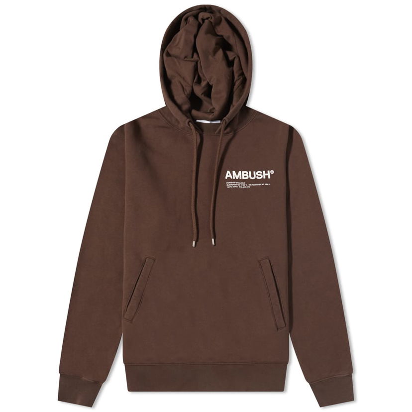 Dukserice Ambush Ambush Workshop Logo Popover Hoodie Smeđa | BMBB012S22FLE0016410