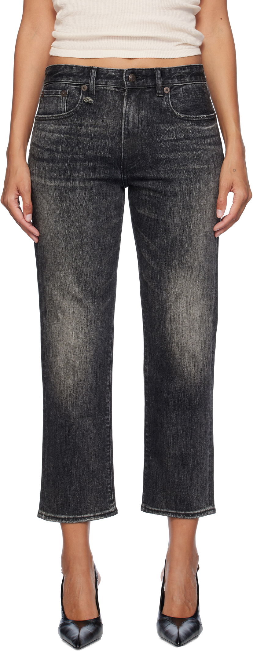 Jeans R13 R13 Romeo Crop Jeans Crna | R13WD103-D248A