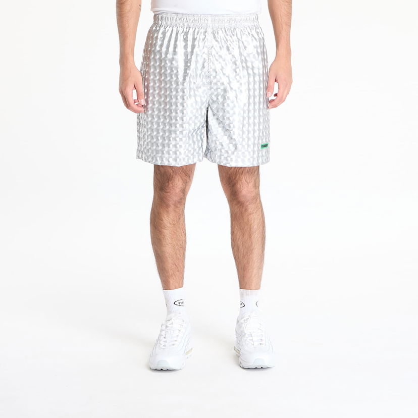 Kratke hlače Pleasures PLEASURES Pulley Active Shorts Metalik | P25SU032 SILVER