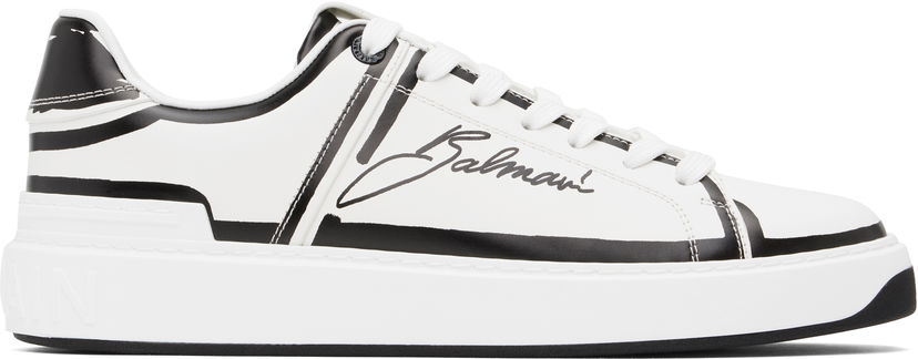 Tenisice i cipele Balmain Balmain B-Court Printed Calfskin Bijela | EM1VI288LCLP