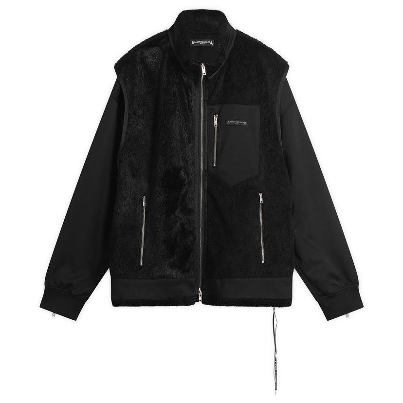 Jakna Mastermind WORLD Layered Sherpa Jacket Crna | MW25S15-BL032-905