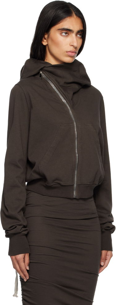 Dukserice Rick Owens Concordians Mountain Asymmetrical Zip Hoodie Smeđa | DS02E7247 RIG, 1