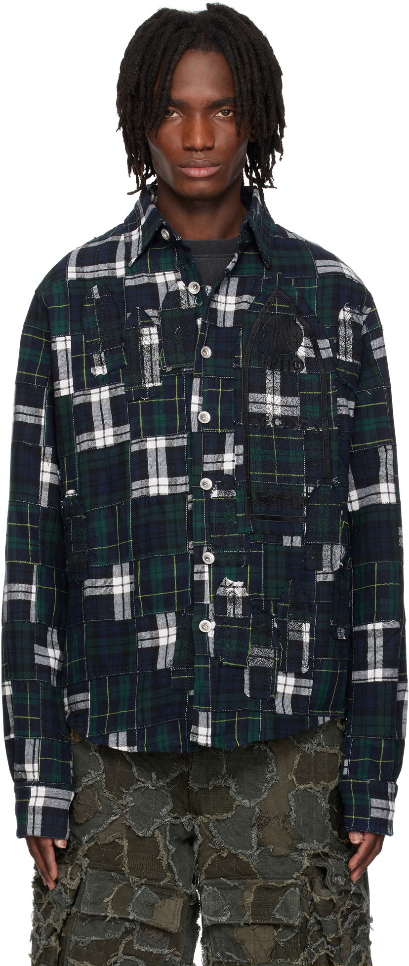 Košulja Who Decides War Who Decides War Patched Arch Flannel Shirt Tamnoplava | 1110450030SS25